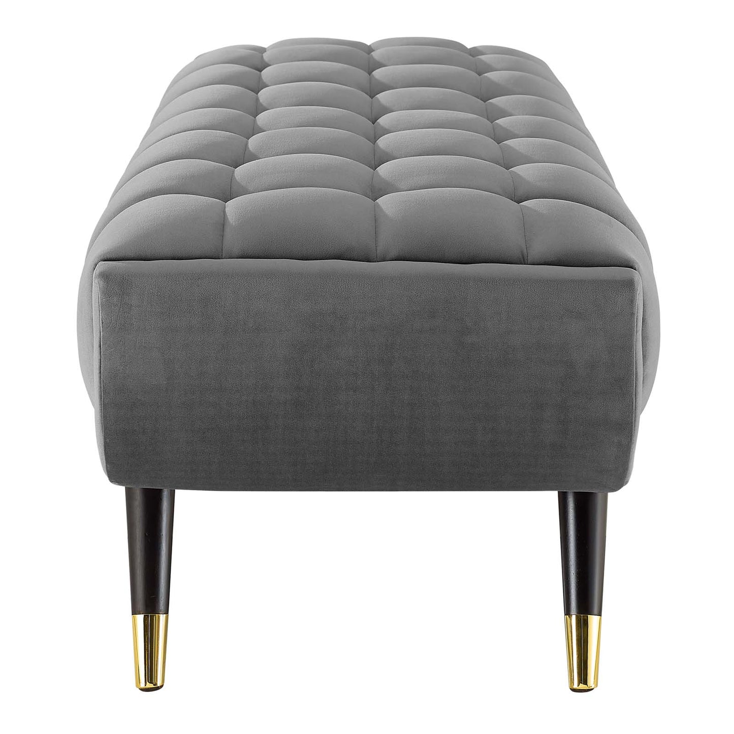 Adept 60" Performance Velvet Bench, Velvet, Grey Gray, 19570