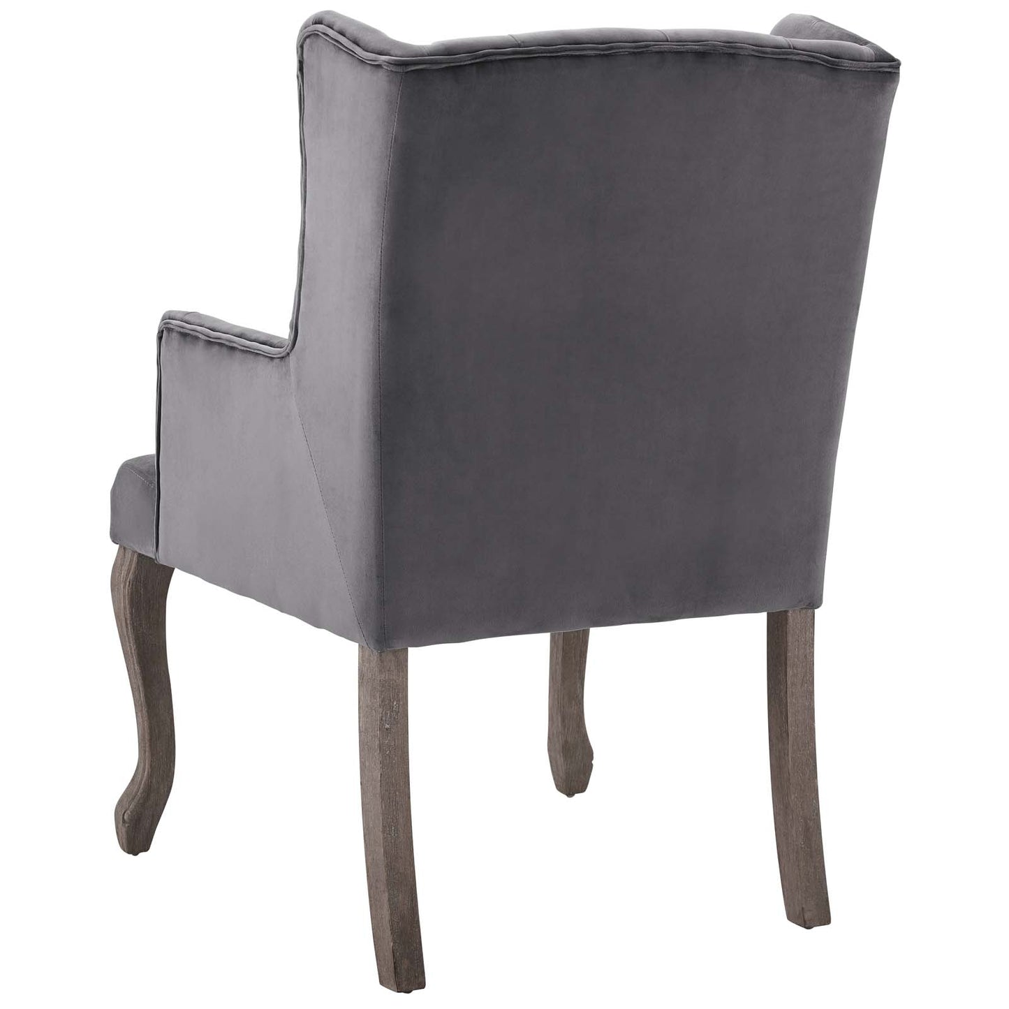 Realm Armchair Performance Velvet Set of 2, Velvet, Grey Gray, 19679