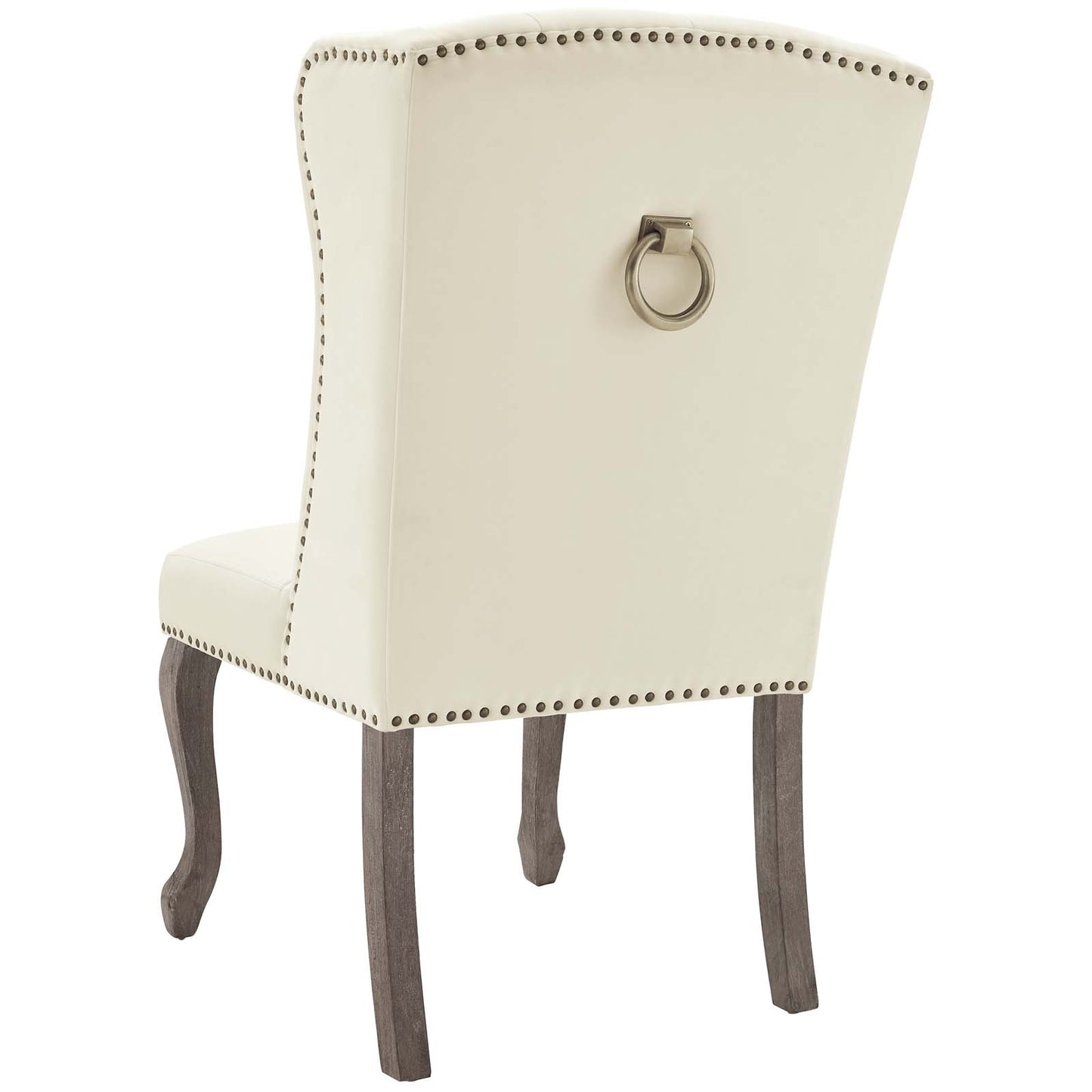 Apprise Side Chair Performance Velvet Set of 2, Velvet, Ivory White, 19683