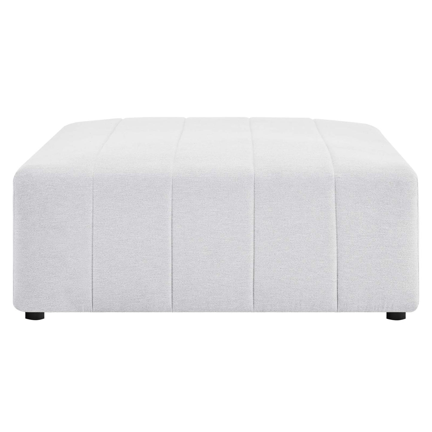 Bartlett Upholstered Fabric Ottoman, Fabric, Ivory White, 19964
