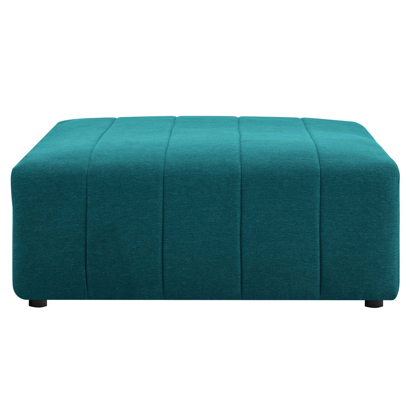 Bartlett Upholstered Fabric Ottoman, Fabric, Teal Blue, 19966