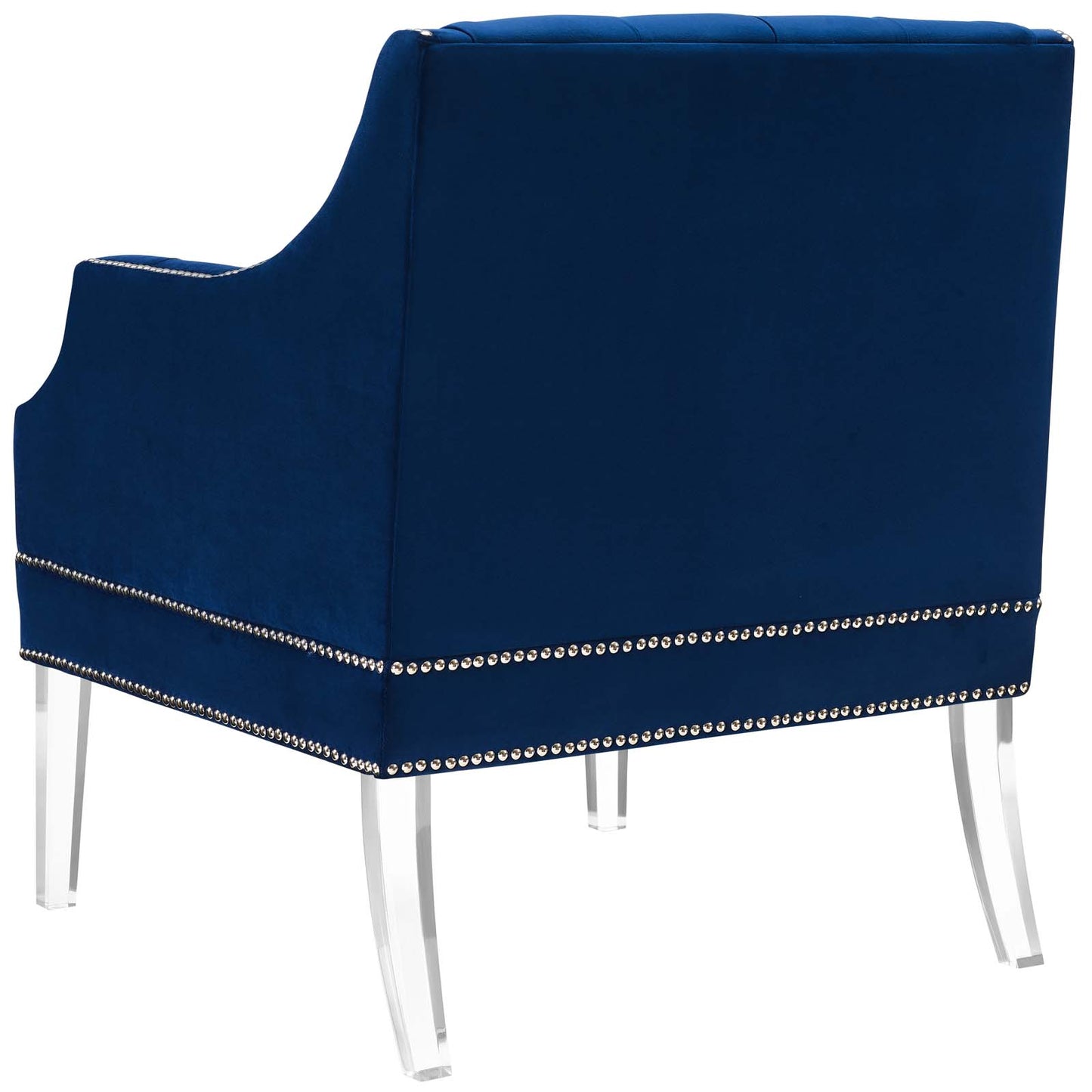 Proverbial Armchair Performance Velvet Set of 2, Velvet, Blue Navy, 20020