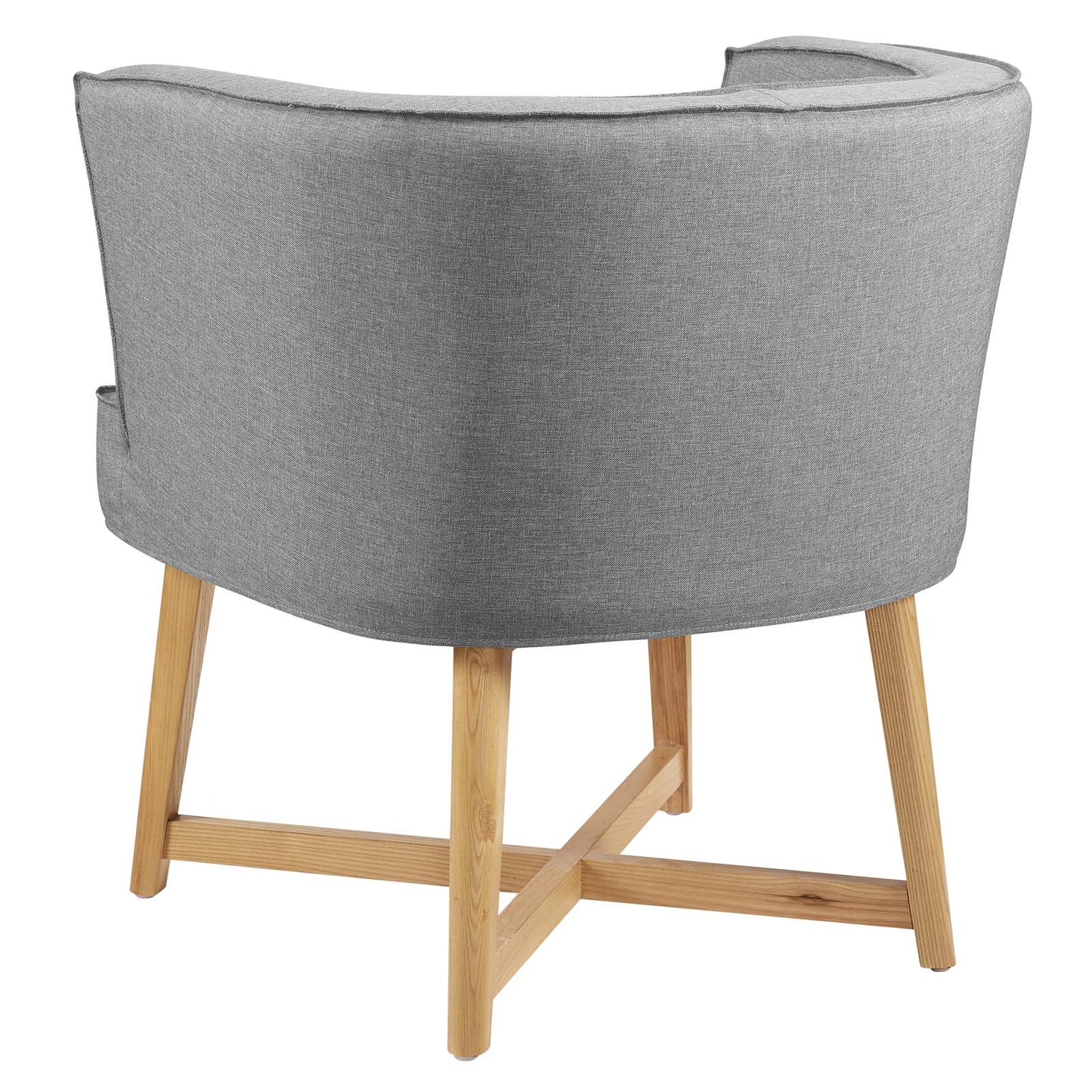 Anders Accent Chair Upholstered Fabric Set of 2, Fabric, Wood, Light Grey Gray, 20032