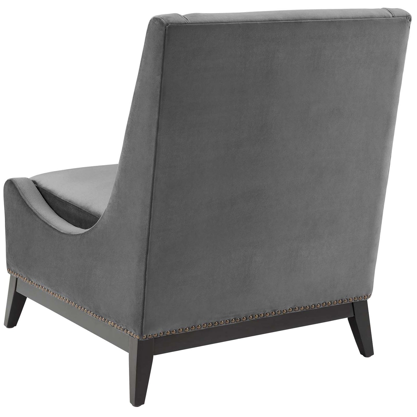Confident Lounge Chair Upholstered Performance Velvet Set of 2, Velvet, Grey Gray, 20108