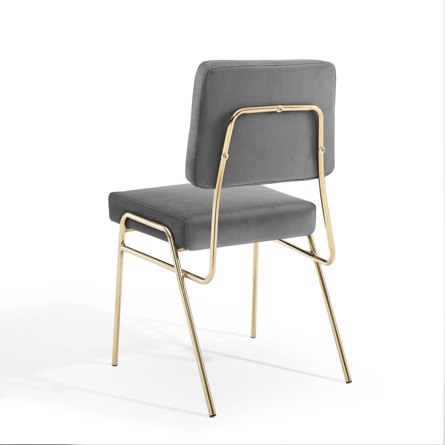 Craft Dining Side Chair Performance Velvet Set of 2, Velvet, Gold Grey Gray, 20148
