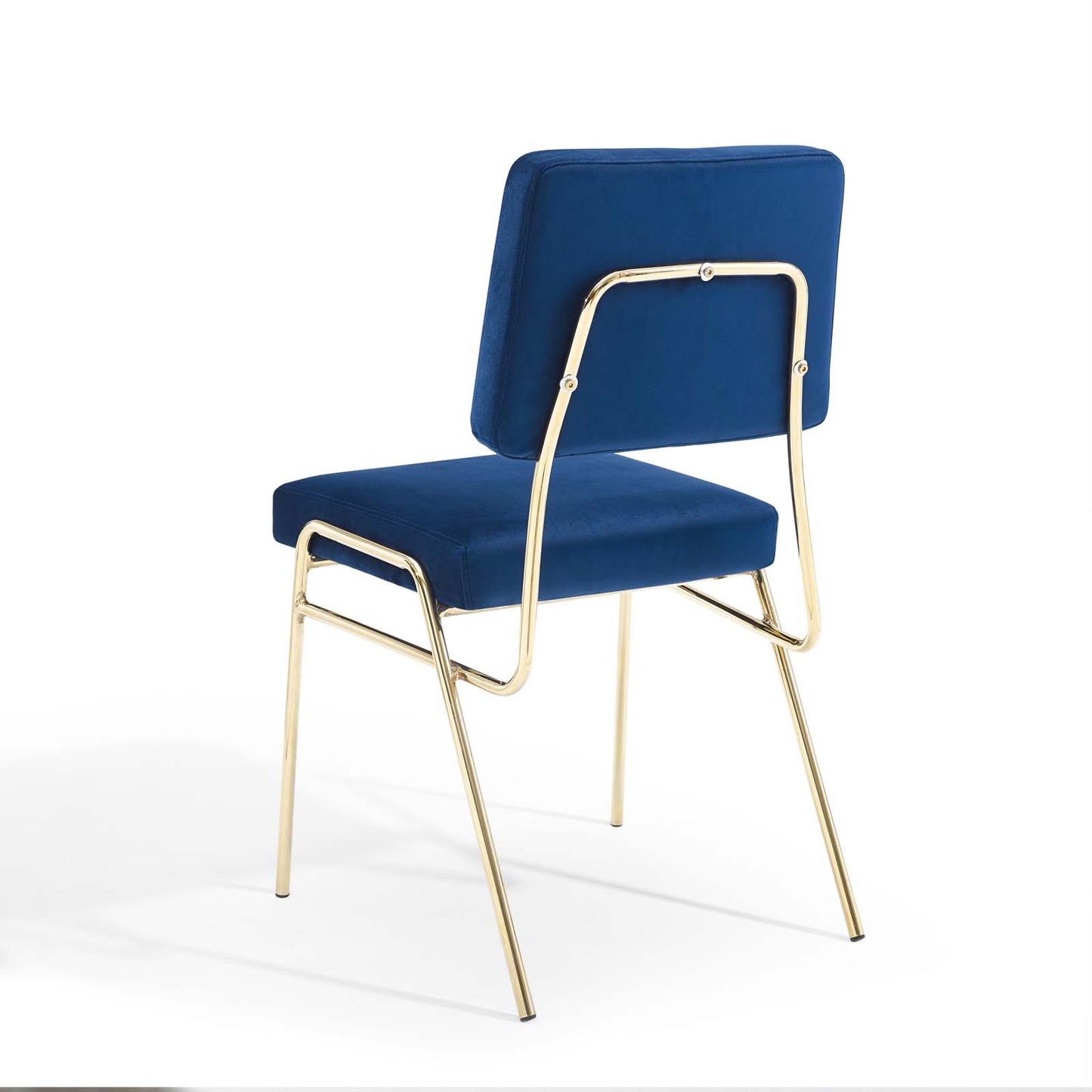 Craft Dining Side Chair Performance Velvet Set of 2, Velvet, Gold Blue Navy, 20149