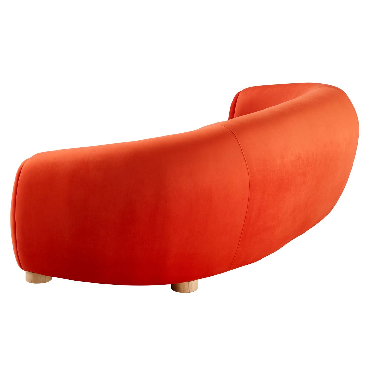 Abundant Performance Velvet Sofa, Velvet, Orange, 23134