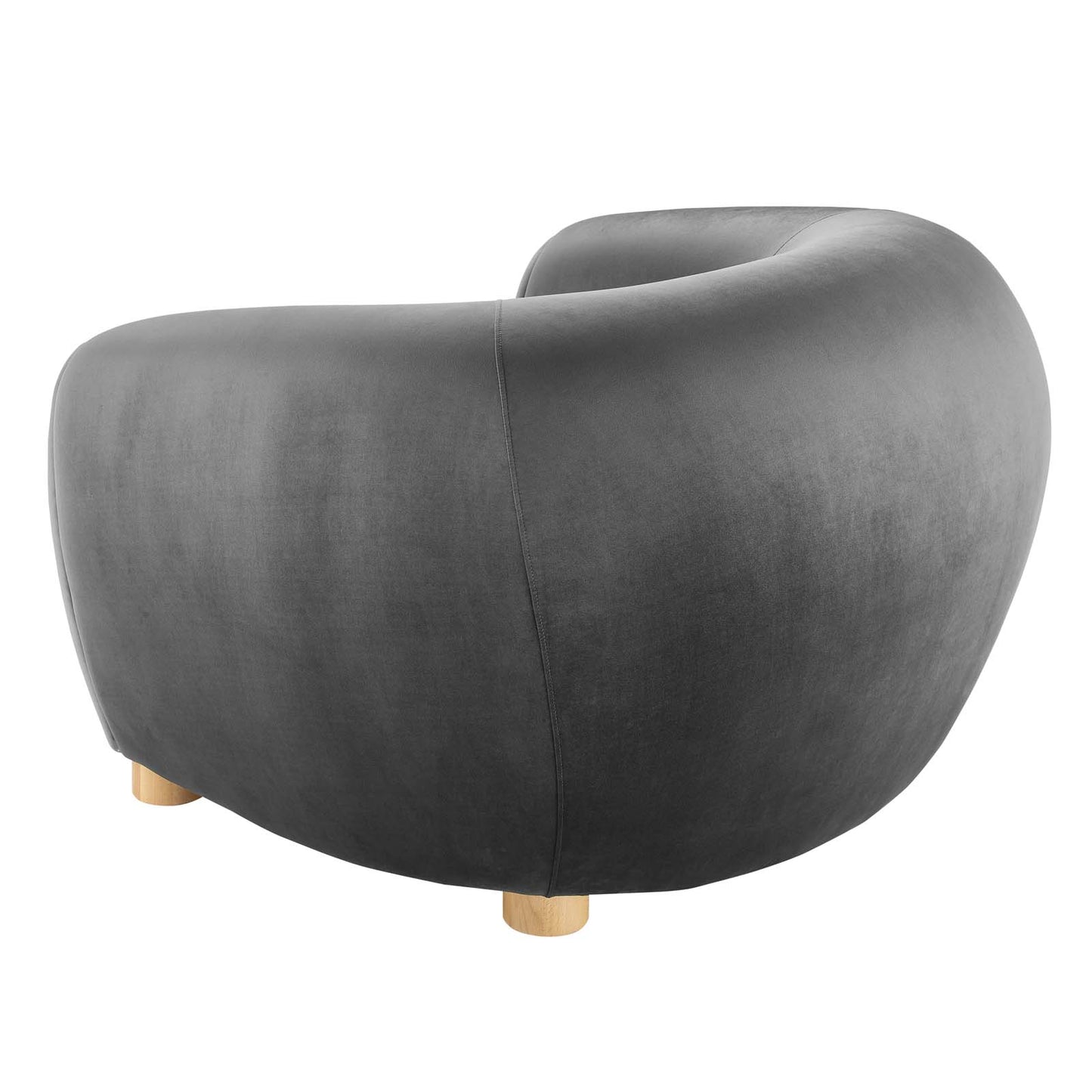 Abundant Performance Velvet Armchair, Velvet, Dark Grey Gray, 23137