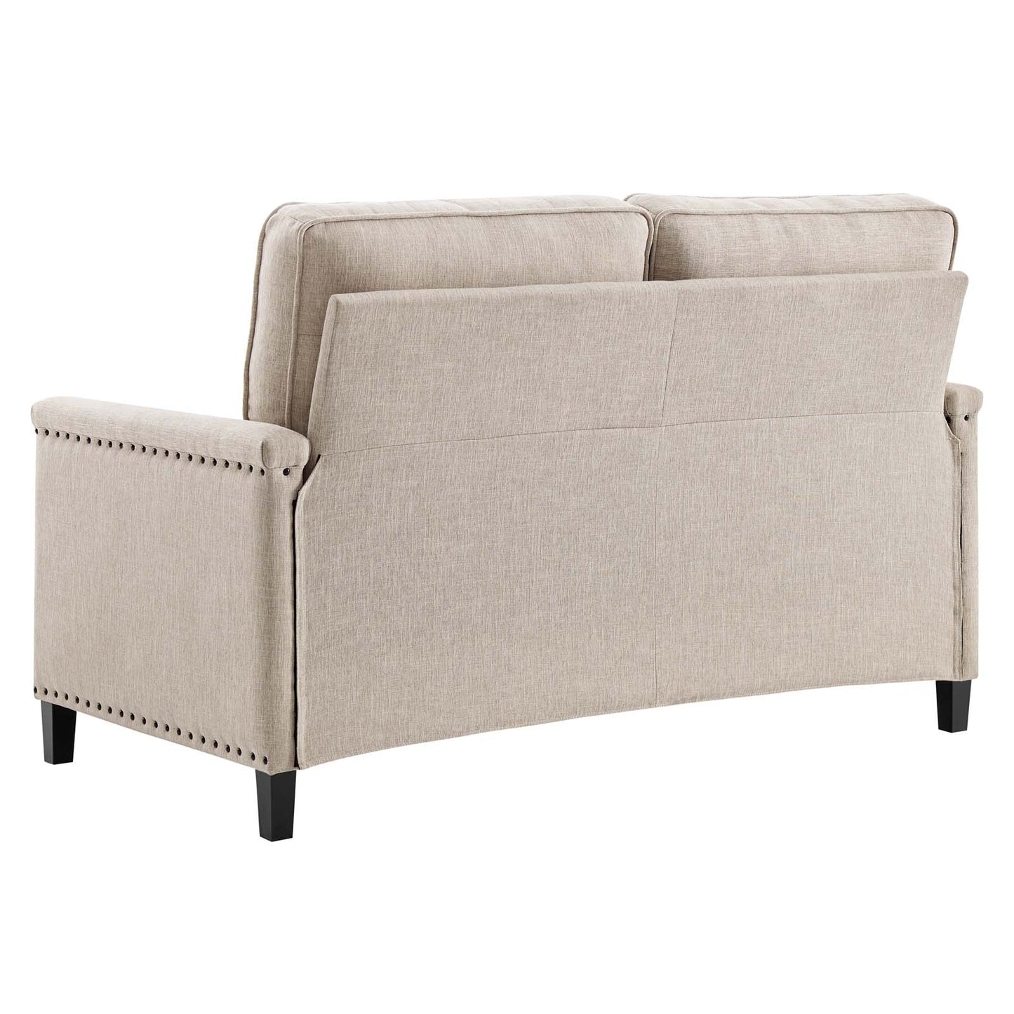 Ashton Upholstered Fabric Loveseat, Fabric, Beige, 20827