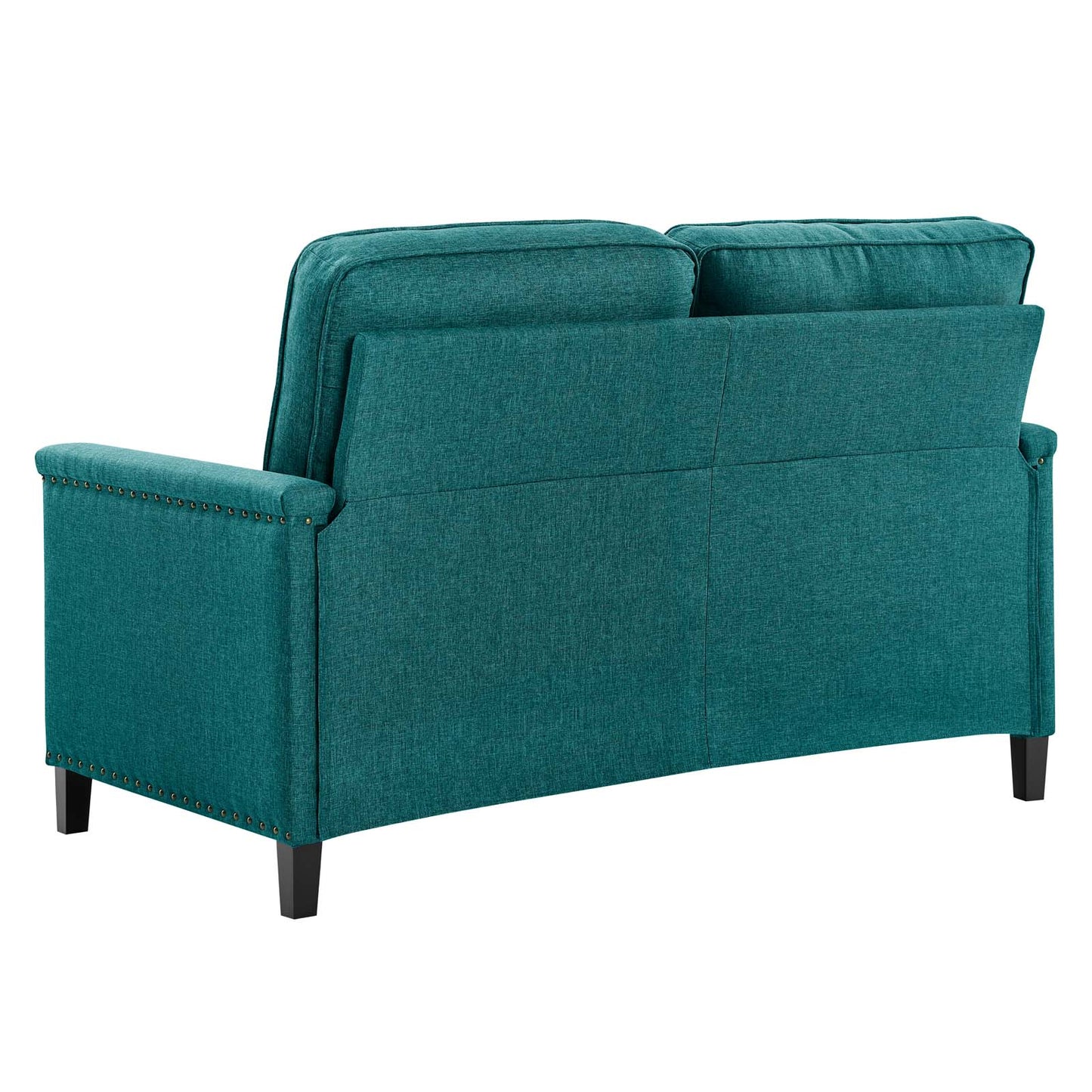 Ashton Upholstered Fabric Loveseat, Fabric, Teal Blue, 20830