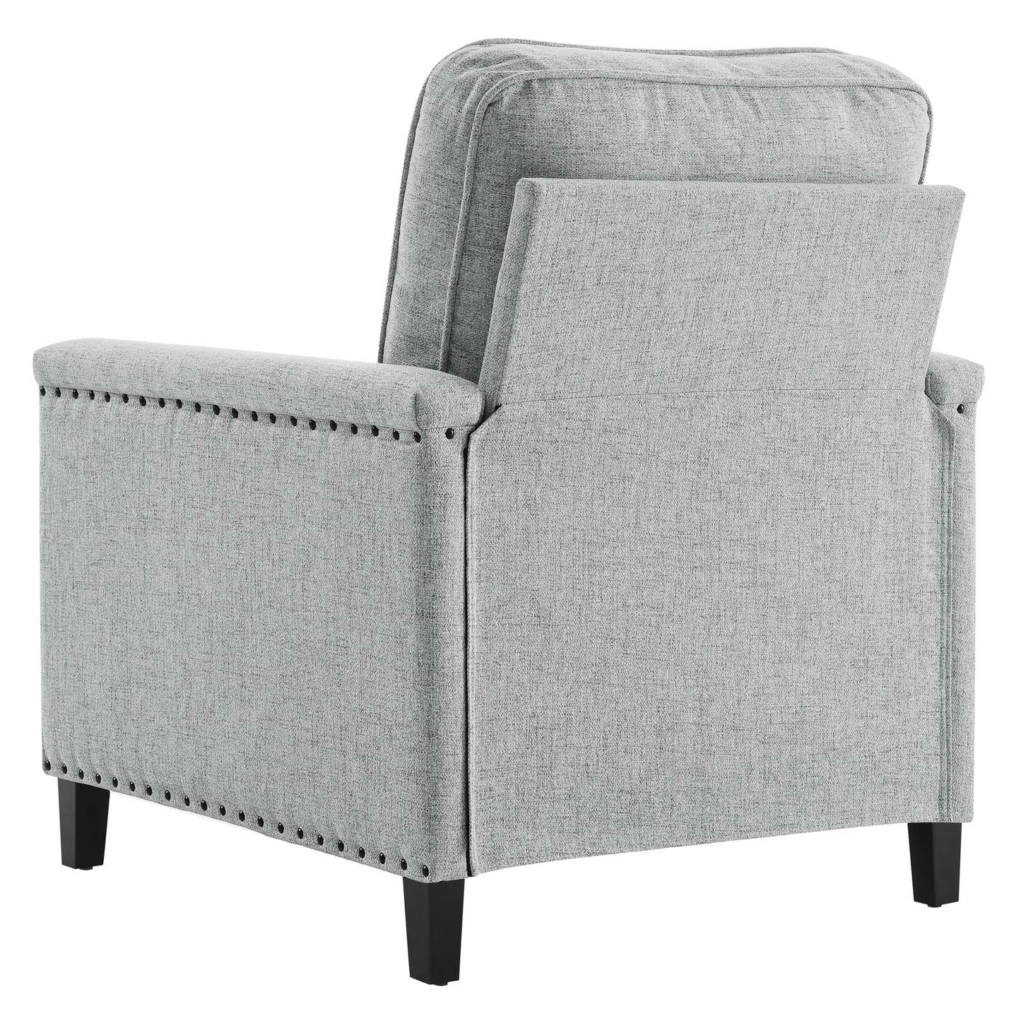 Ashton Upholstered Fabric Armchair, Fabric, Light Grey Gray, 20836
