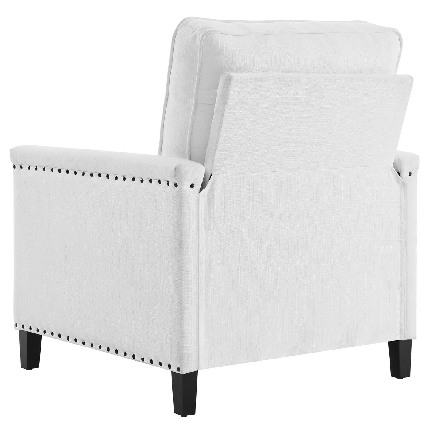 Ashton Upholstered Fabric Armchair, Fabric, White, 20838
