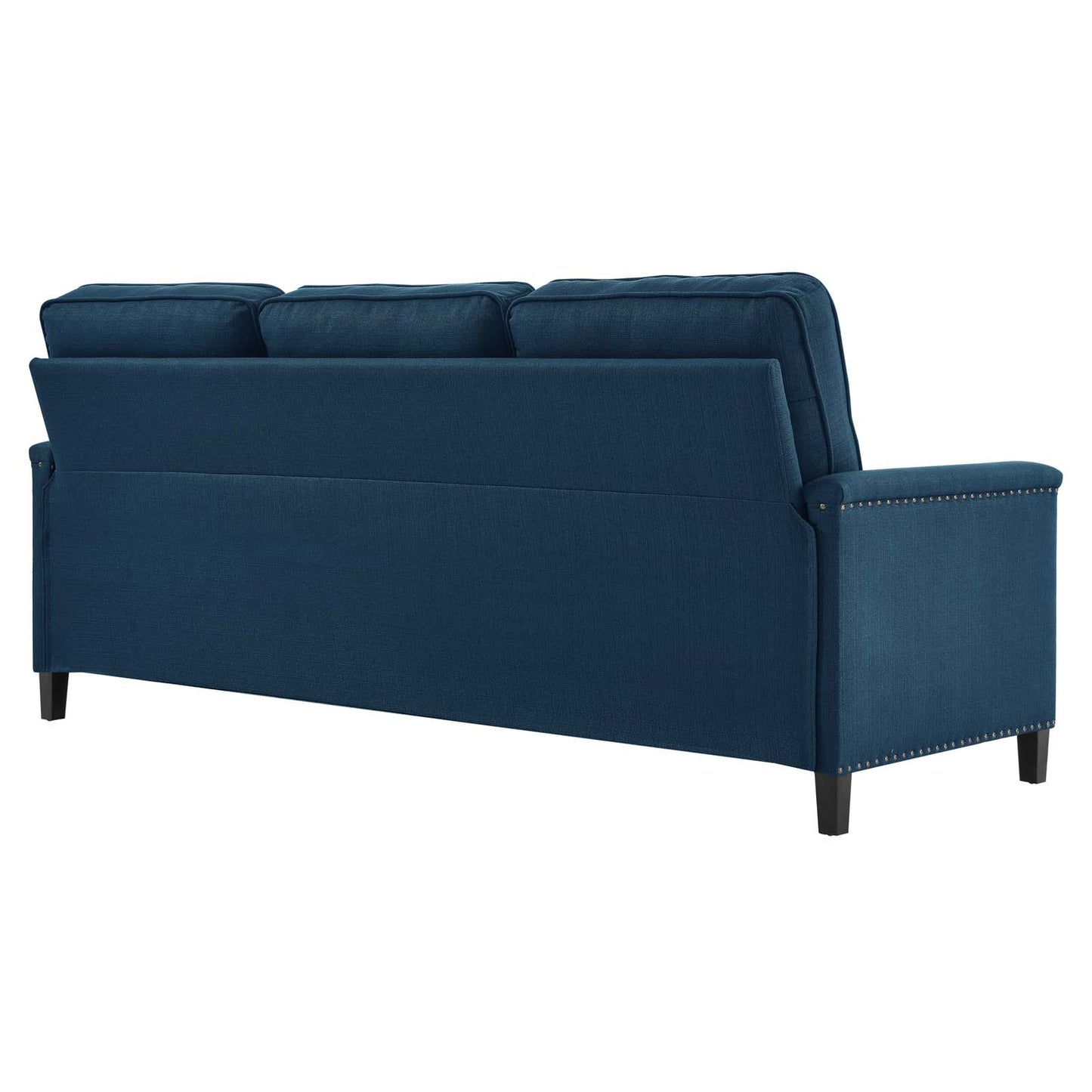 Ashton Upholstered Fabric Sectional Sofa, Fabric, Navy Blue, 20847