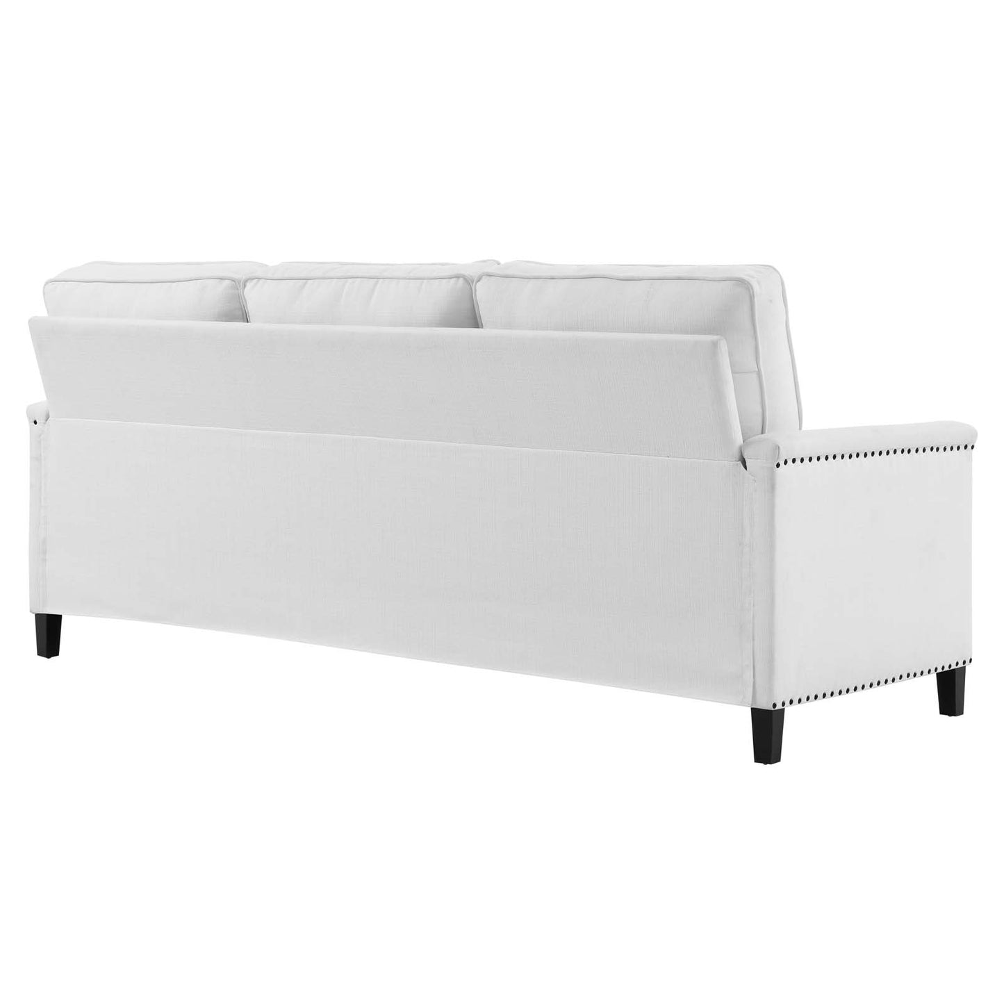 Ashton Upholstered Fabric Sectional Sofa, Fabric, White, 20852