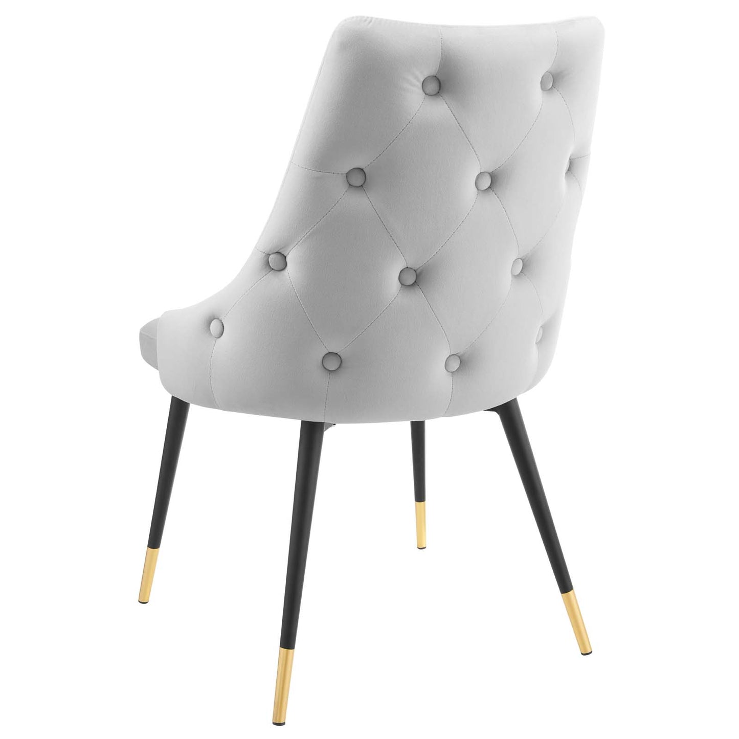 Adorn Dining Side Chair Performance Velvet Set of 2, Velvet, Light Grey Gray, 20864