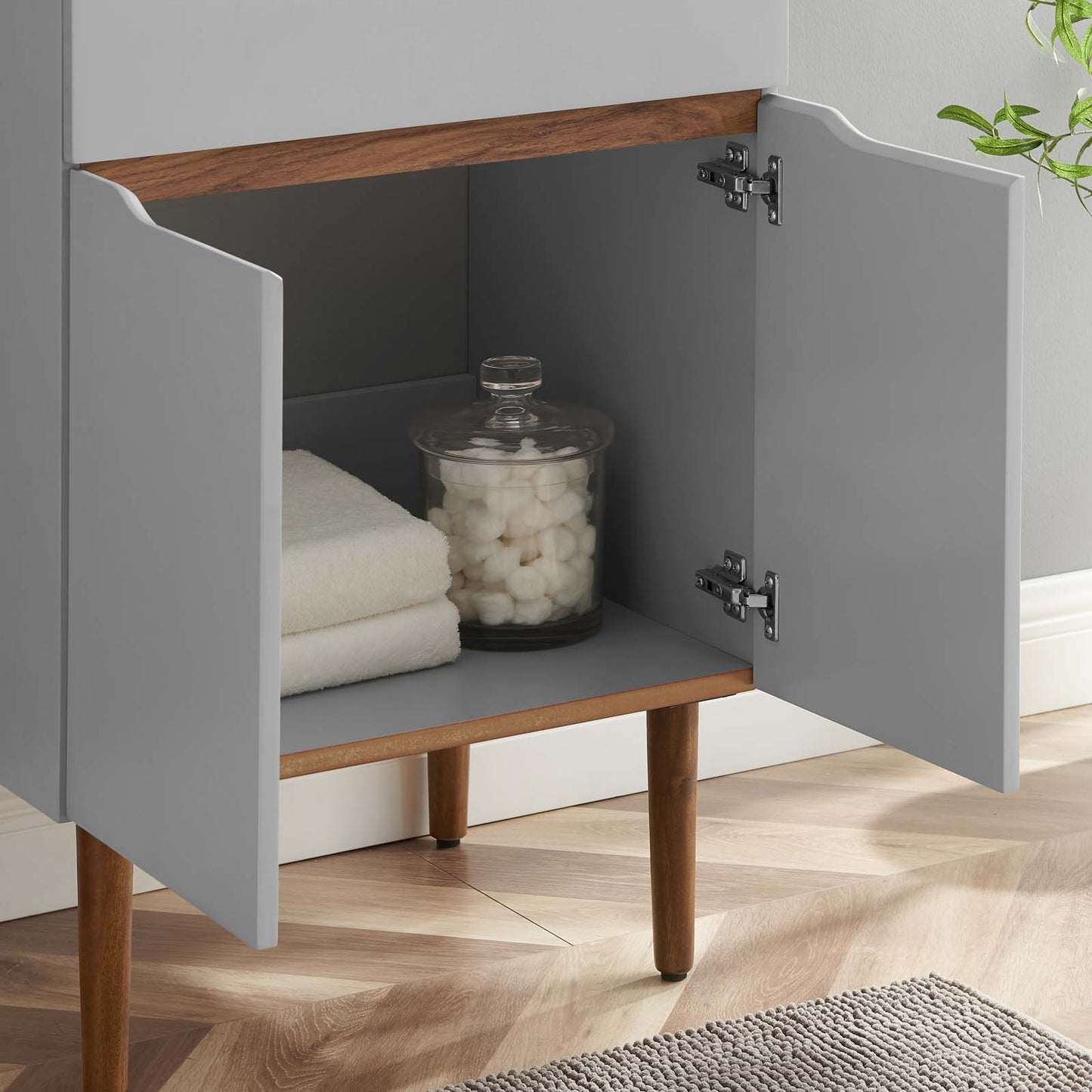Harvest 24" Bathroom Vanity, Wood, Grey Gray Black, 21032