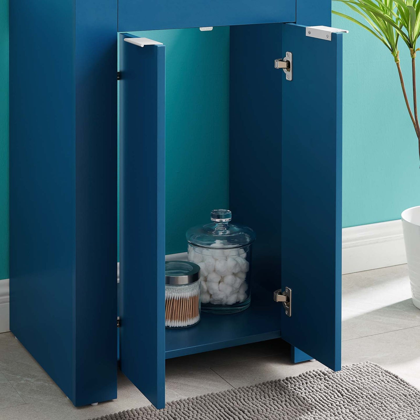 Maybelle 24" Bathroom Vanity, Melamine, Blue Navy Black, 21043