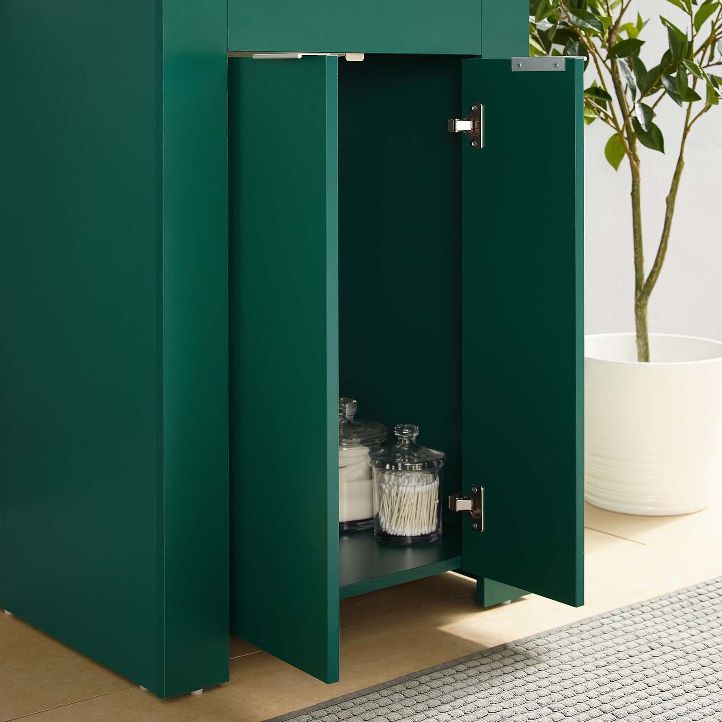 Maybelle 24" Bathroom Vanity, Melamine, Green White, 21045