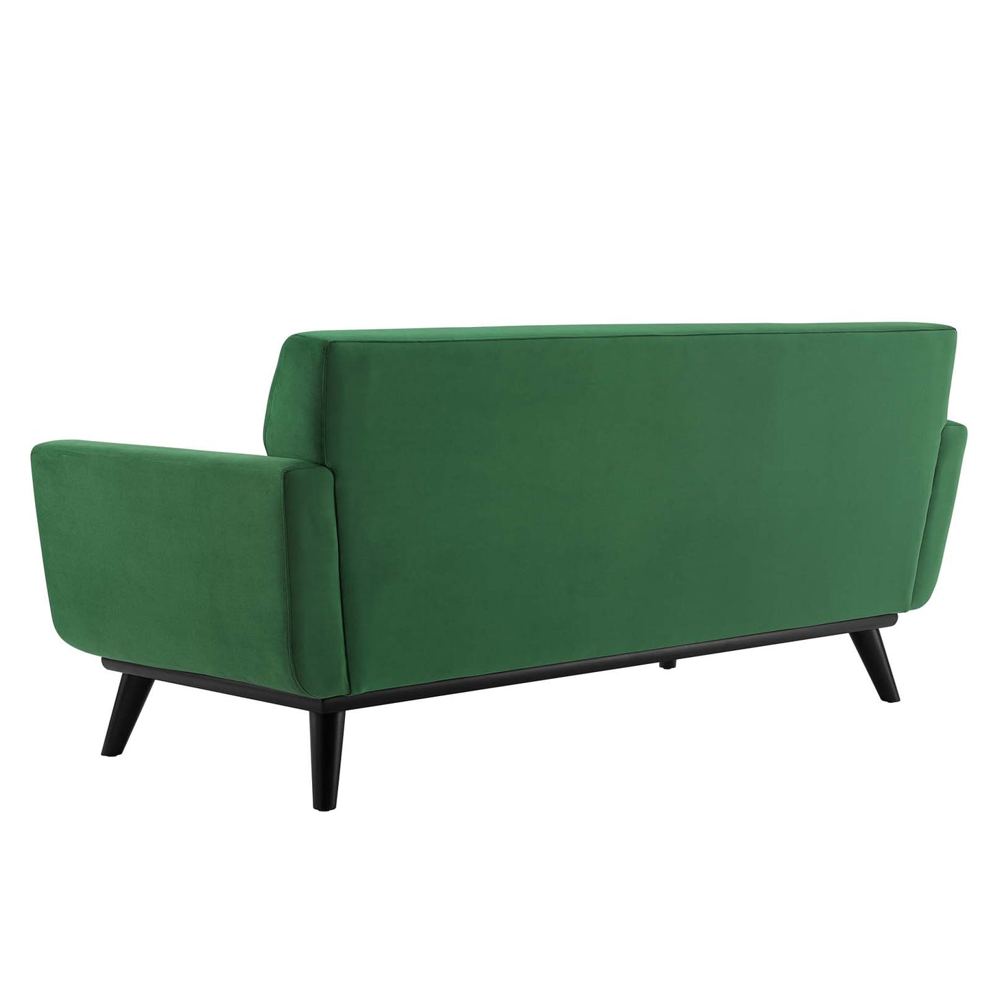 Engage Channel Tufted Performance Velvet Loveseat, Velvet, Green, 21167