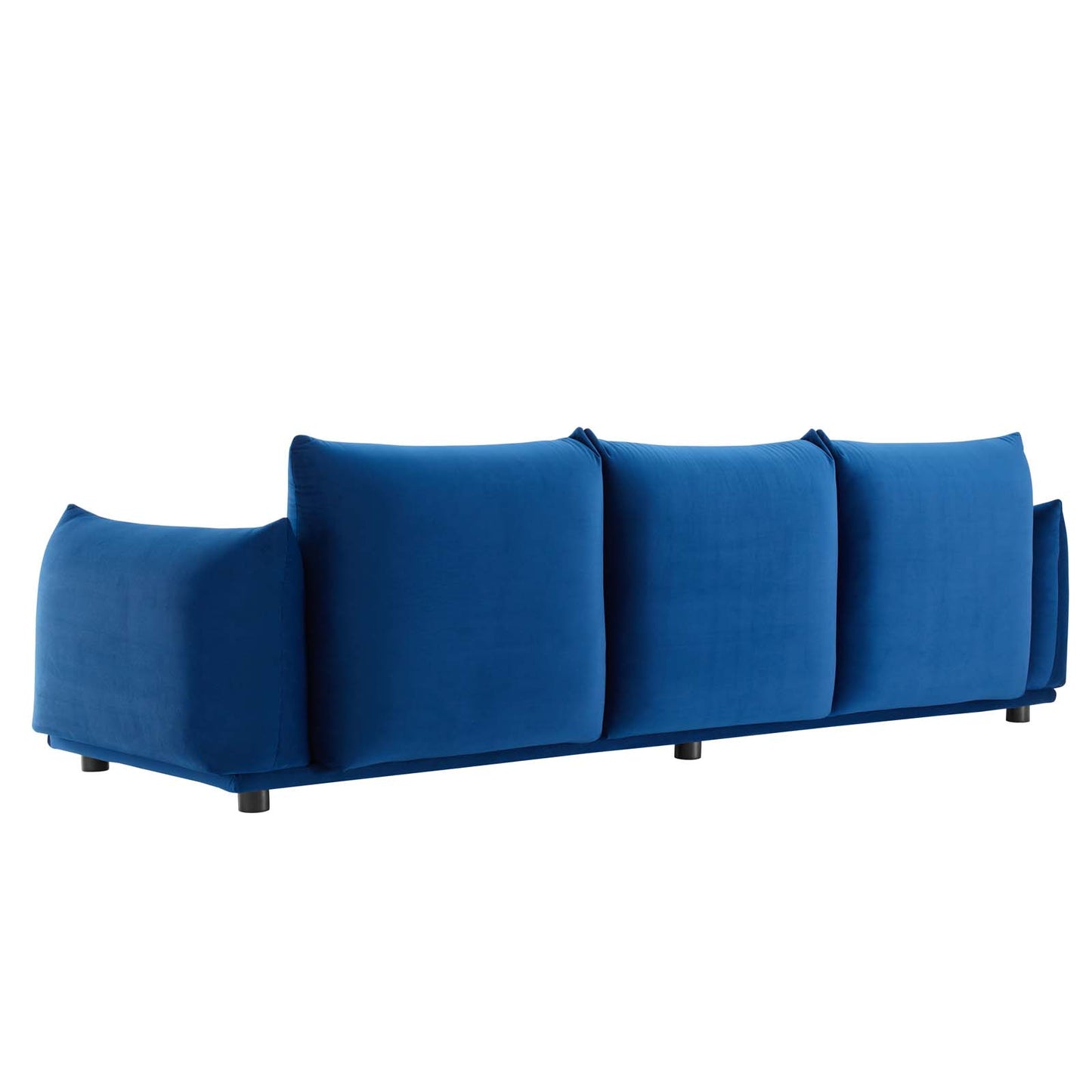 Copious Performance Velvet Sofa, Velvet, Blue Navy, 21184