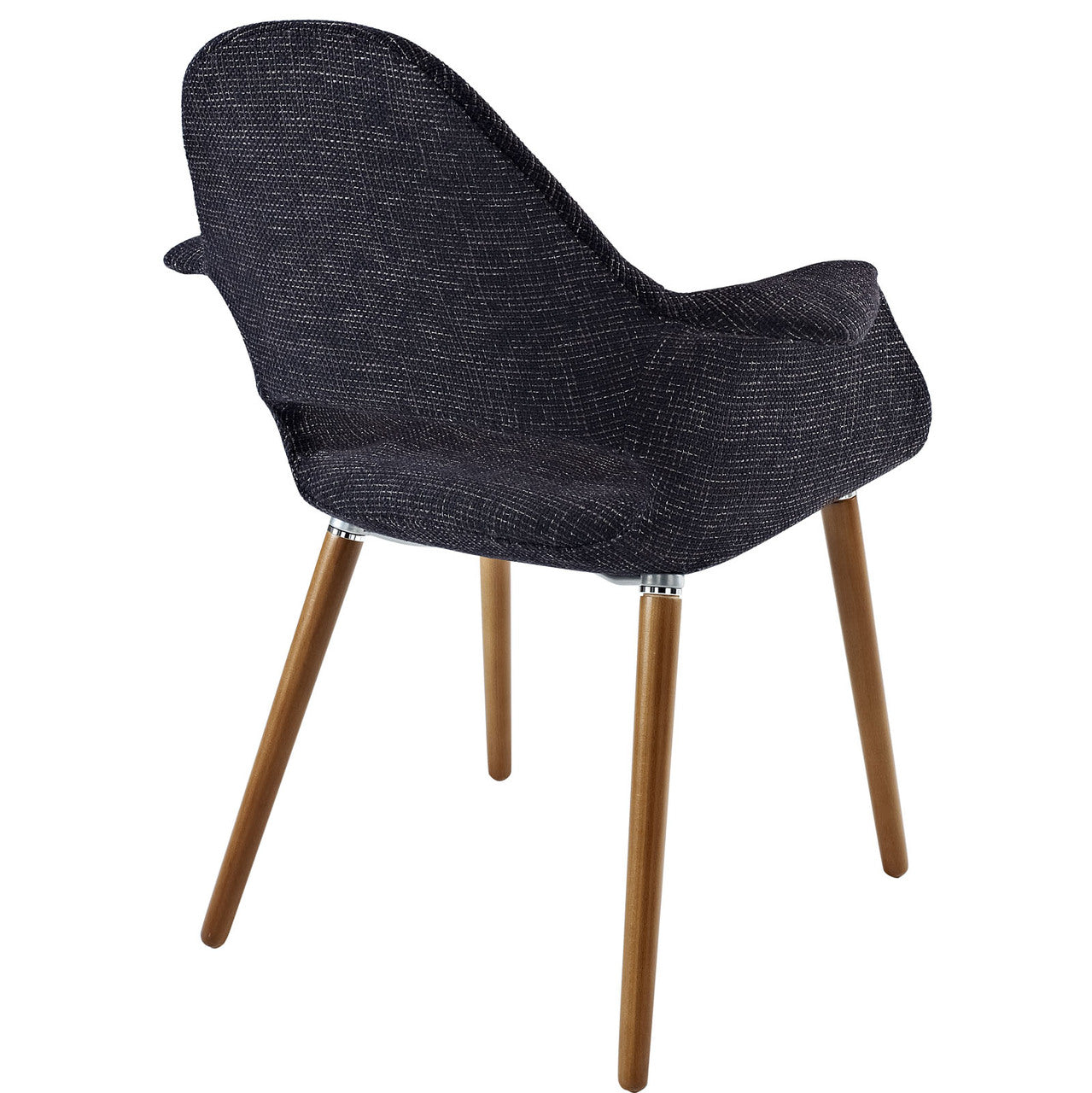 Taupe Dining Armchair in Black