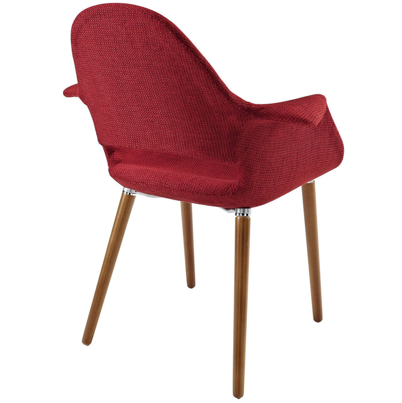 Taupe Dining Armchair in Red