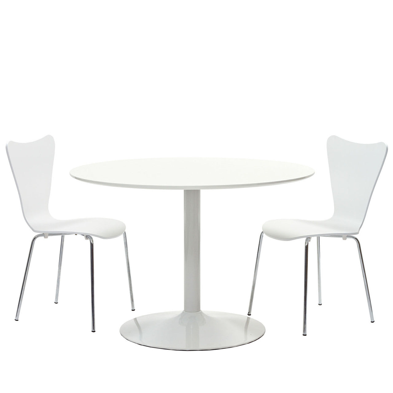 Revolve 3 Piece Dining Set in White