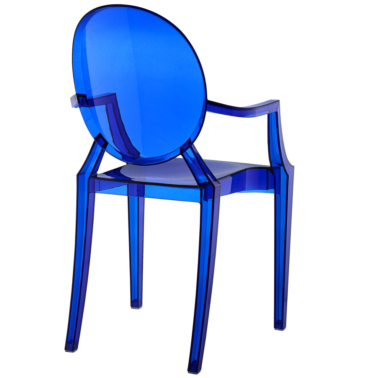 Casper Dining Armchairs Set of 2, Blue Plastic