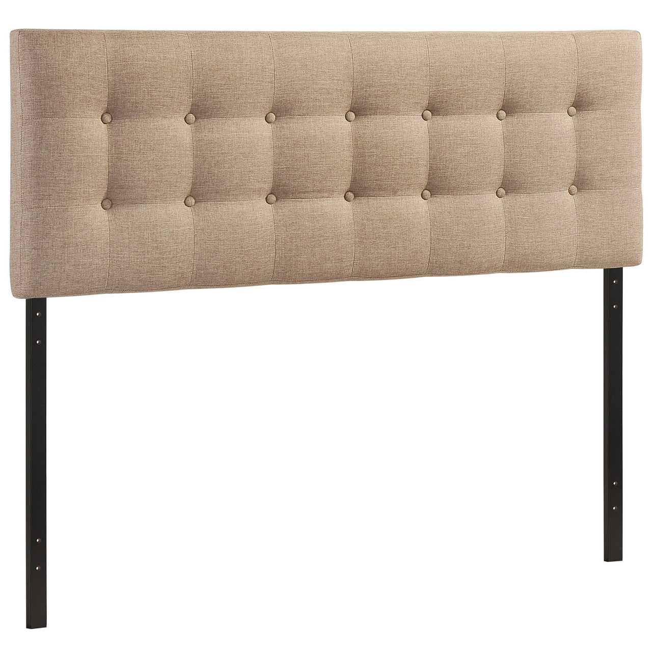 Emily Queen Fabric Headboard, Beige Fabric