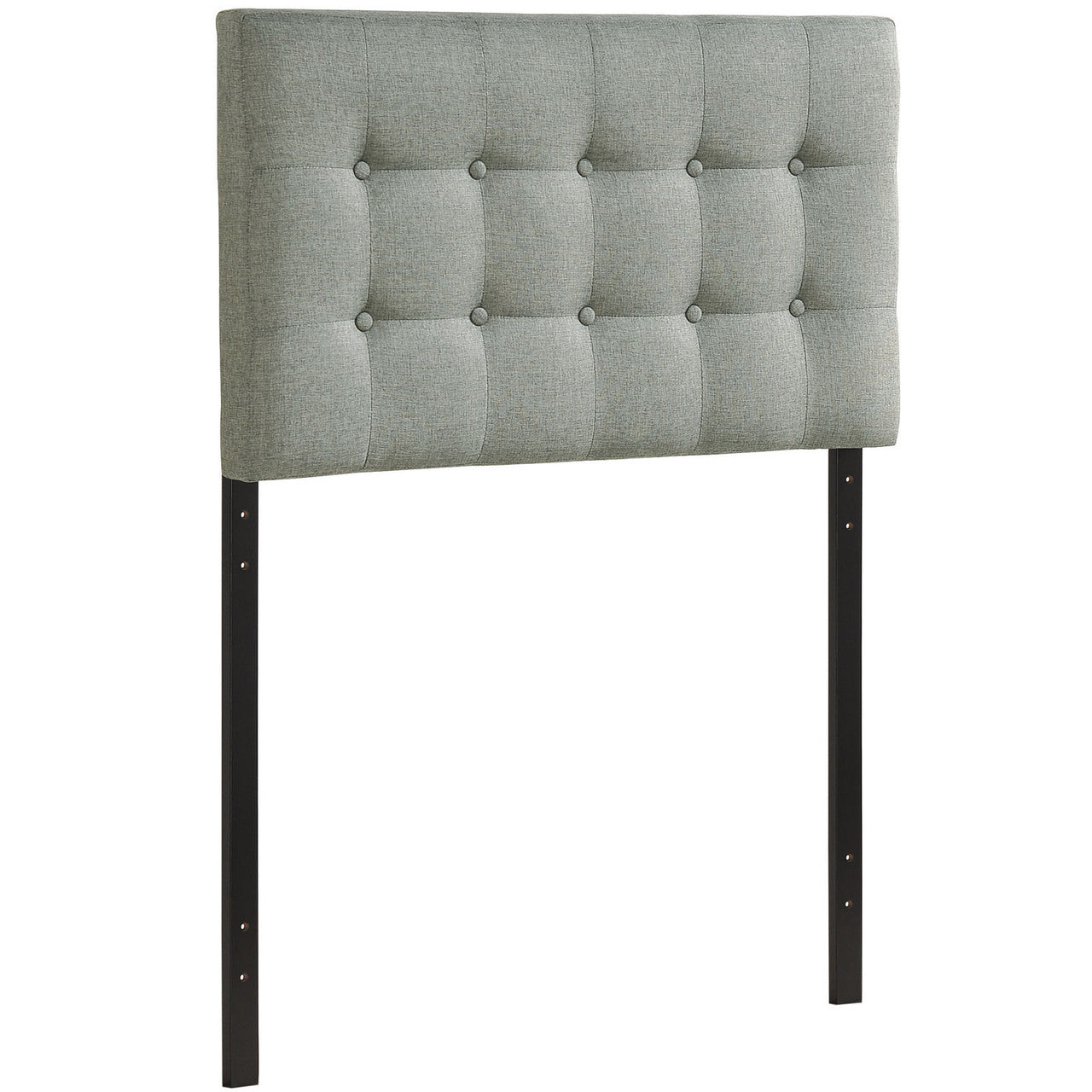 Emily Twin Fabric Headboard, Grey Fabric