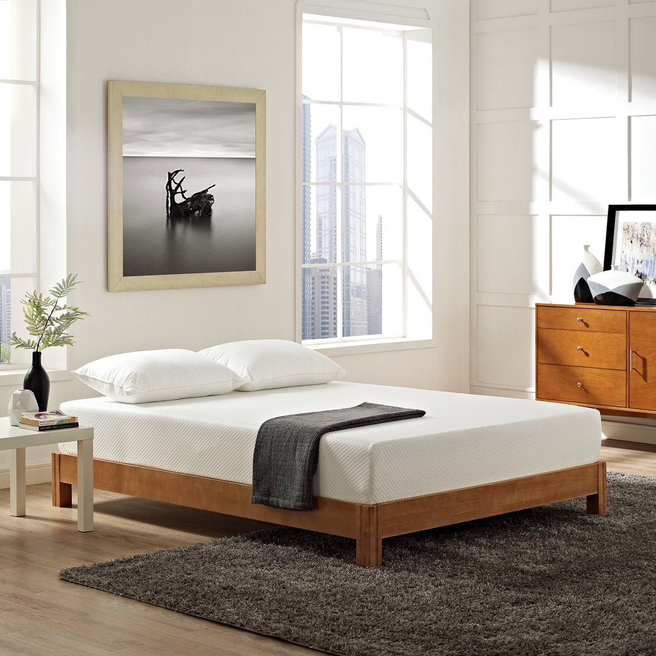 Aveline 10" Queen Mattress, White, Fabric 11964