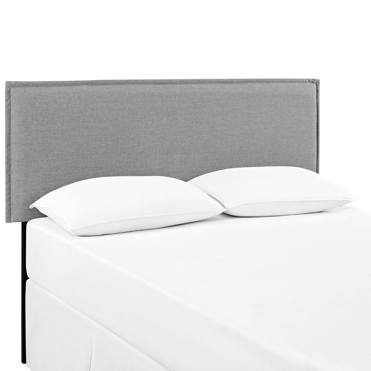 Camille Queen Upholstered Fabric Headboard, Grey, Fabric 12194