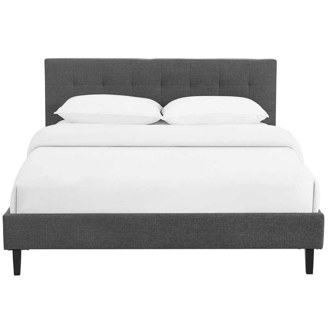 Linnea Full Bed, Grey, Fabric 12233
