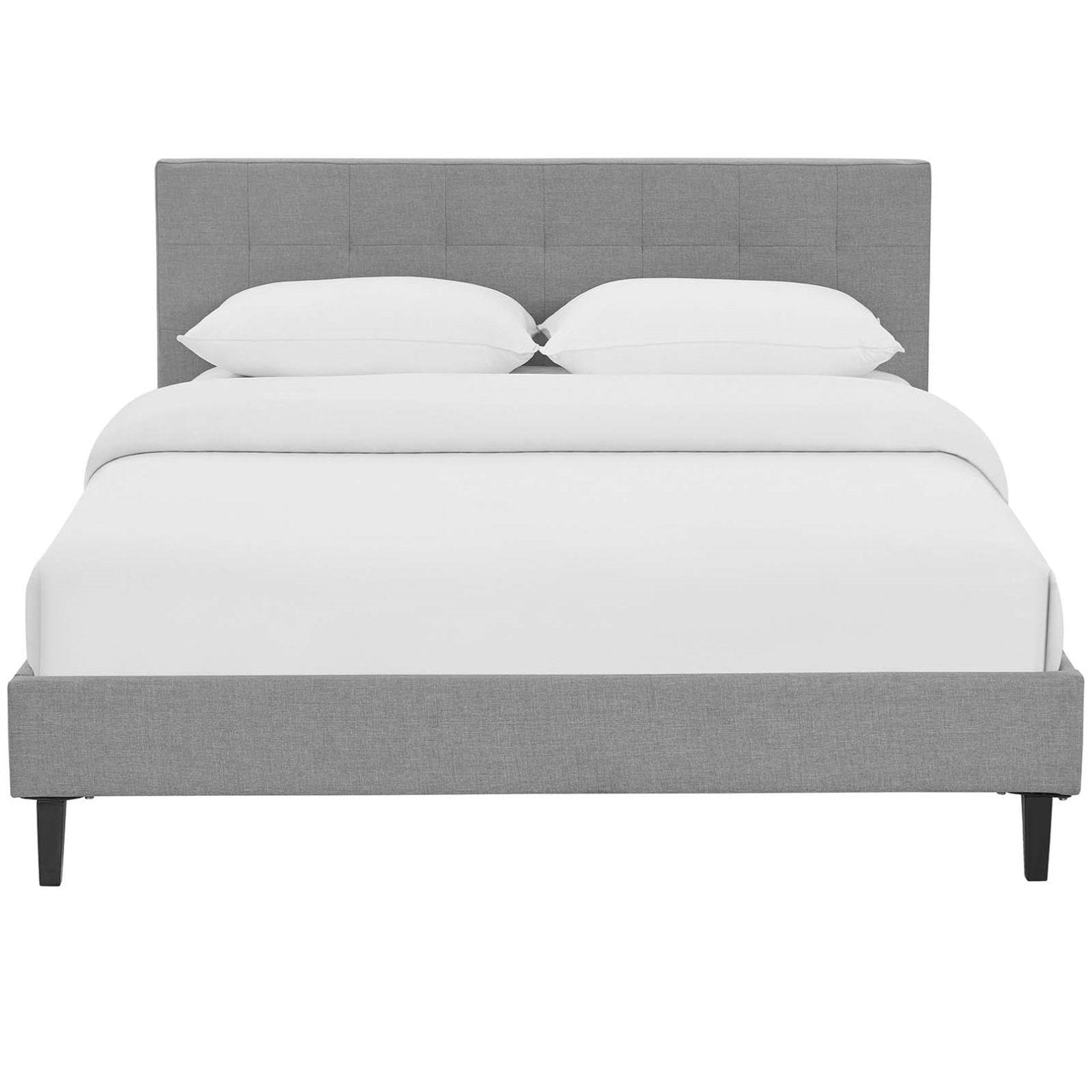 Linnea Full Bed, Grey, Fabric 12234