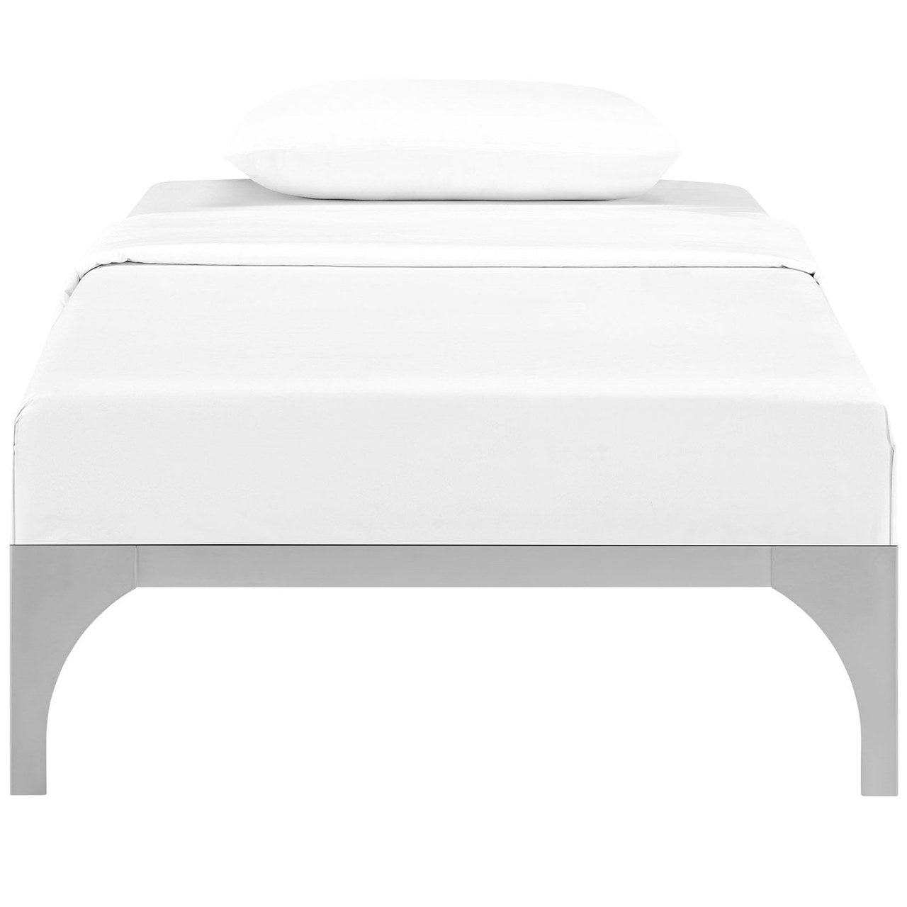 Ollie Twin Bed Frame, Silver, Metal 12274