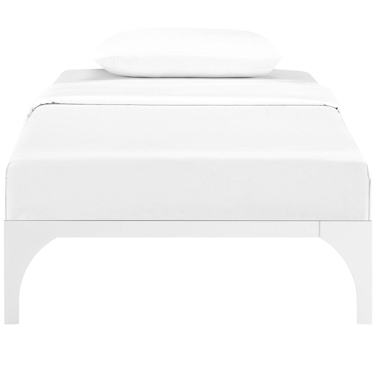 Ollie Twin Bed Frame, White, Metal 12275
