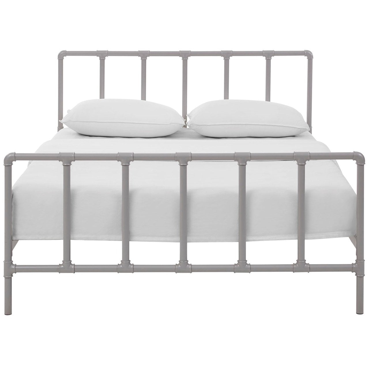 Dower Queen Stainless Steel Bed, Grey, Metal 12296