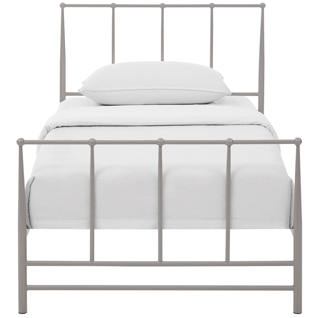 Estate Twin Bed, Grey, Metal 12389