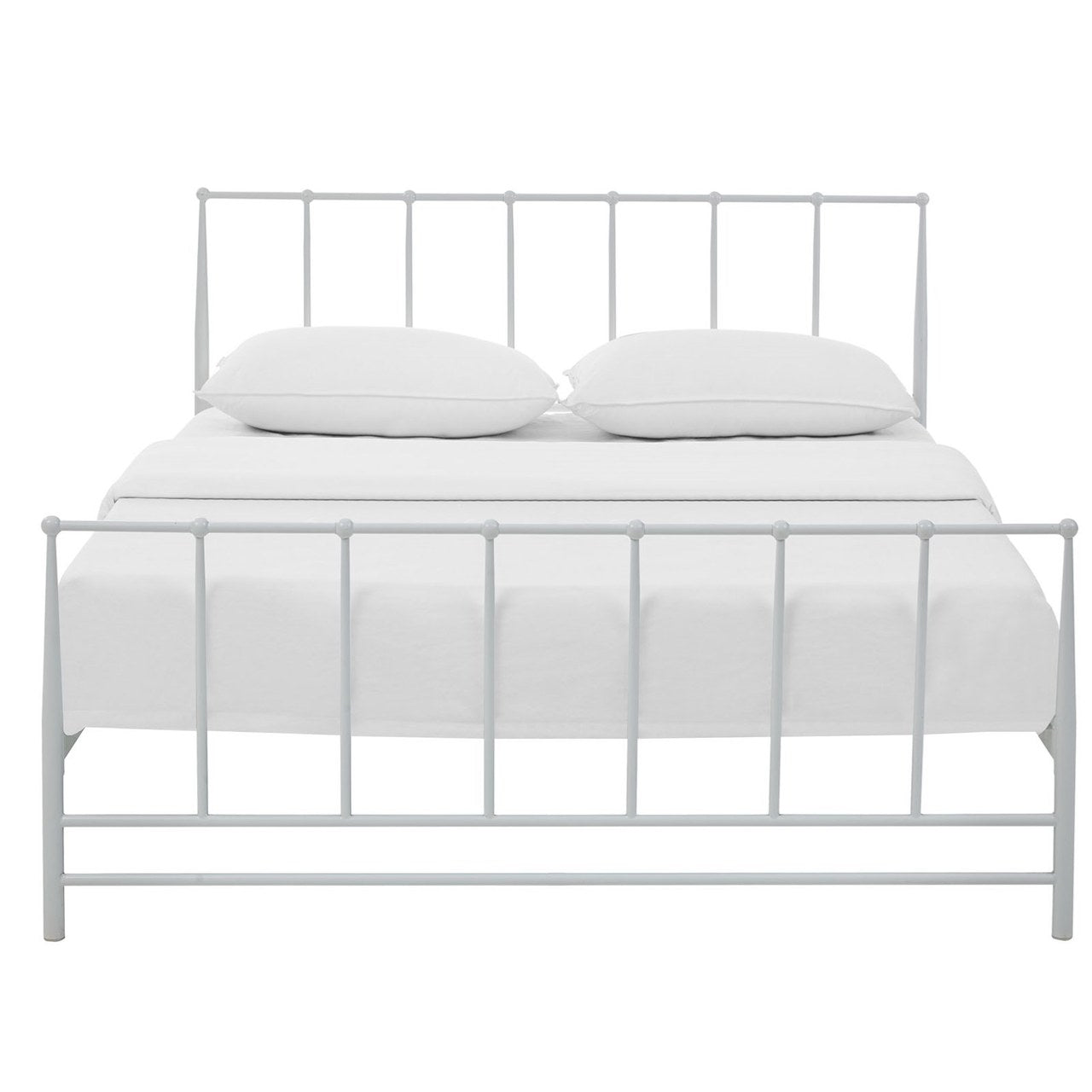 Estate King Bed, White, Metal 12399