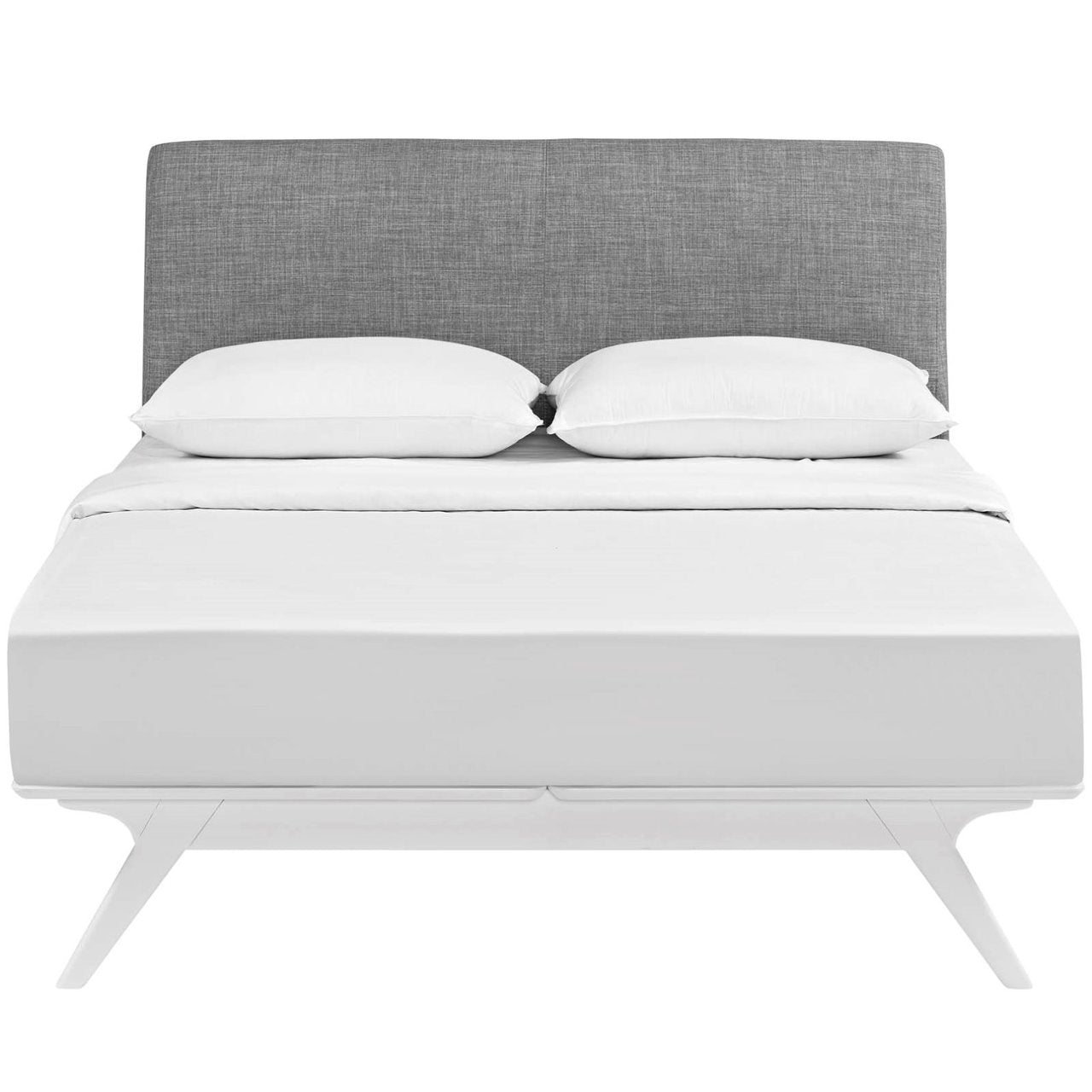 Tracy Queen Bed, Grey, Fabric 13023