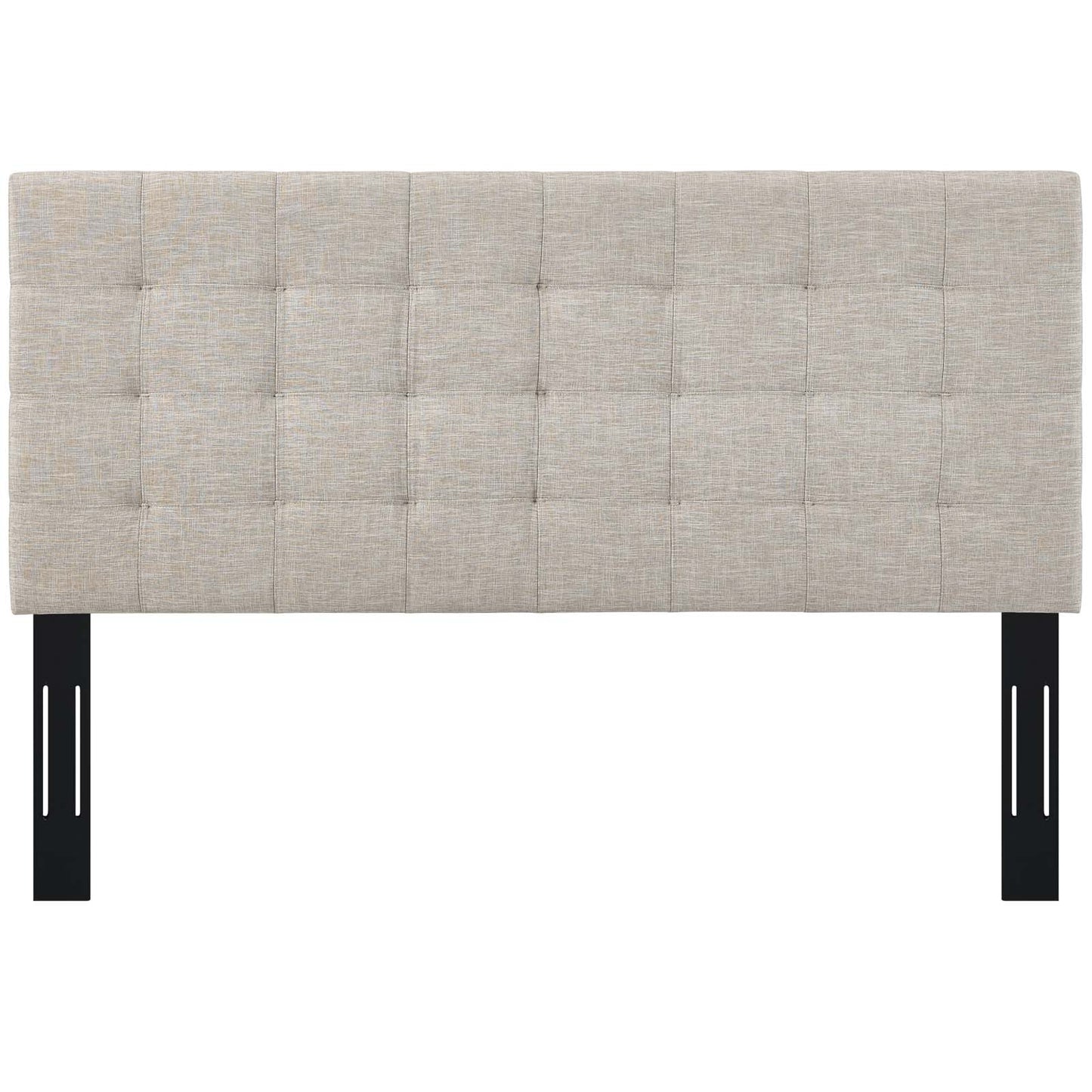 Paisley Tufted Twin Upholstered Linen Fabric Headboard, Fabric, Beige, 17647