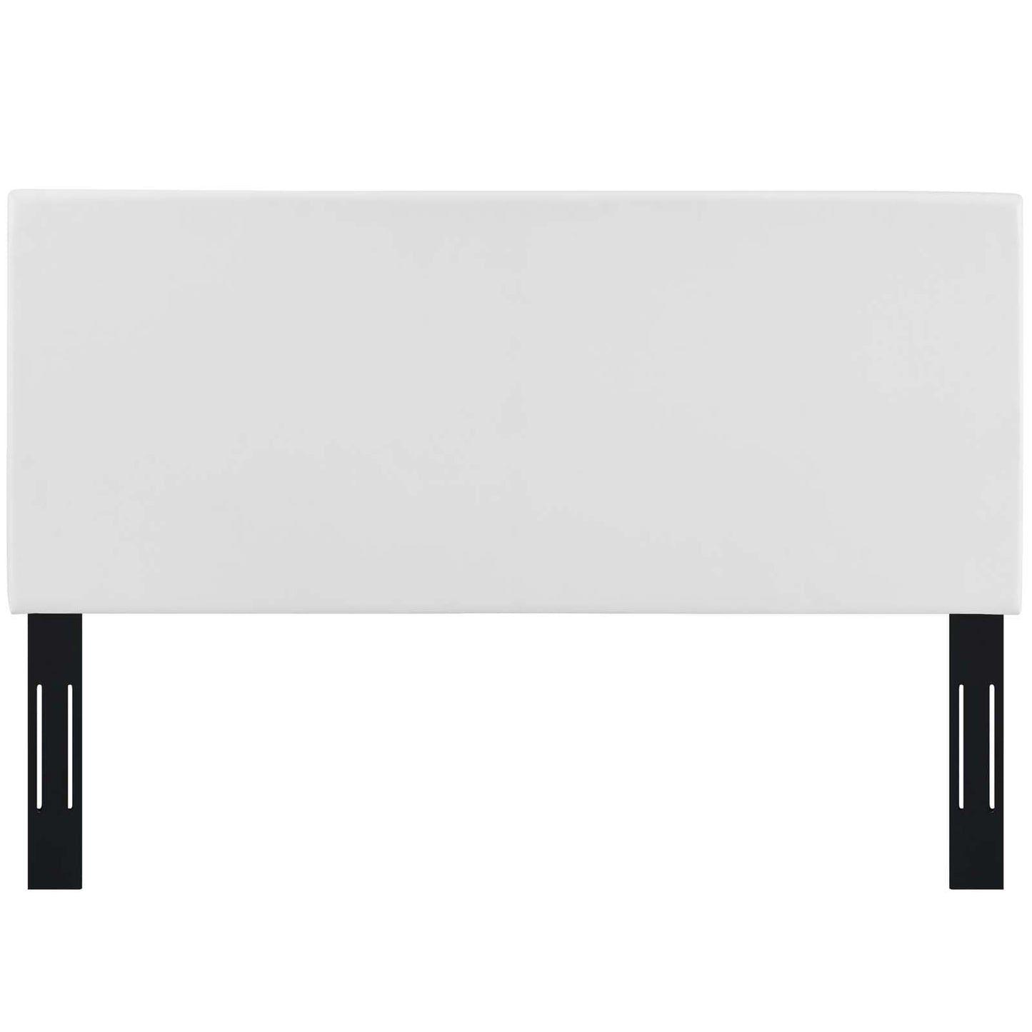 Taylor King and California King Upholstered Faux Leather Headboard, Faux Vinyl Leather, White, 17734