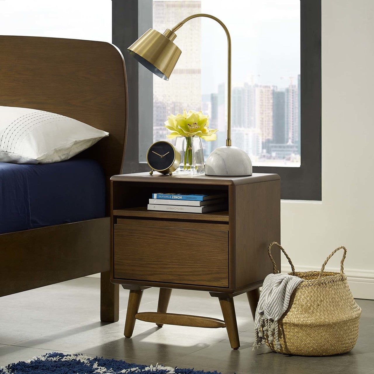 Talwyn Wood Nightstand, Wood, Brown 15102