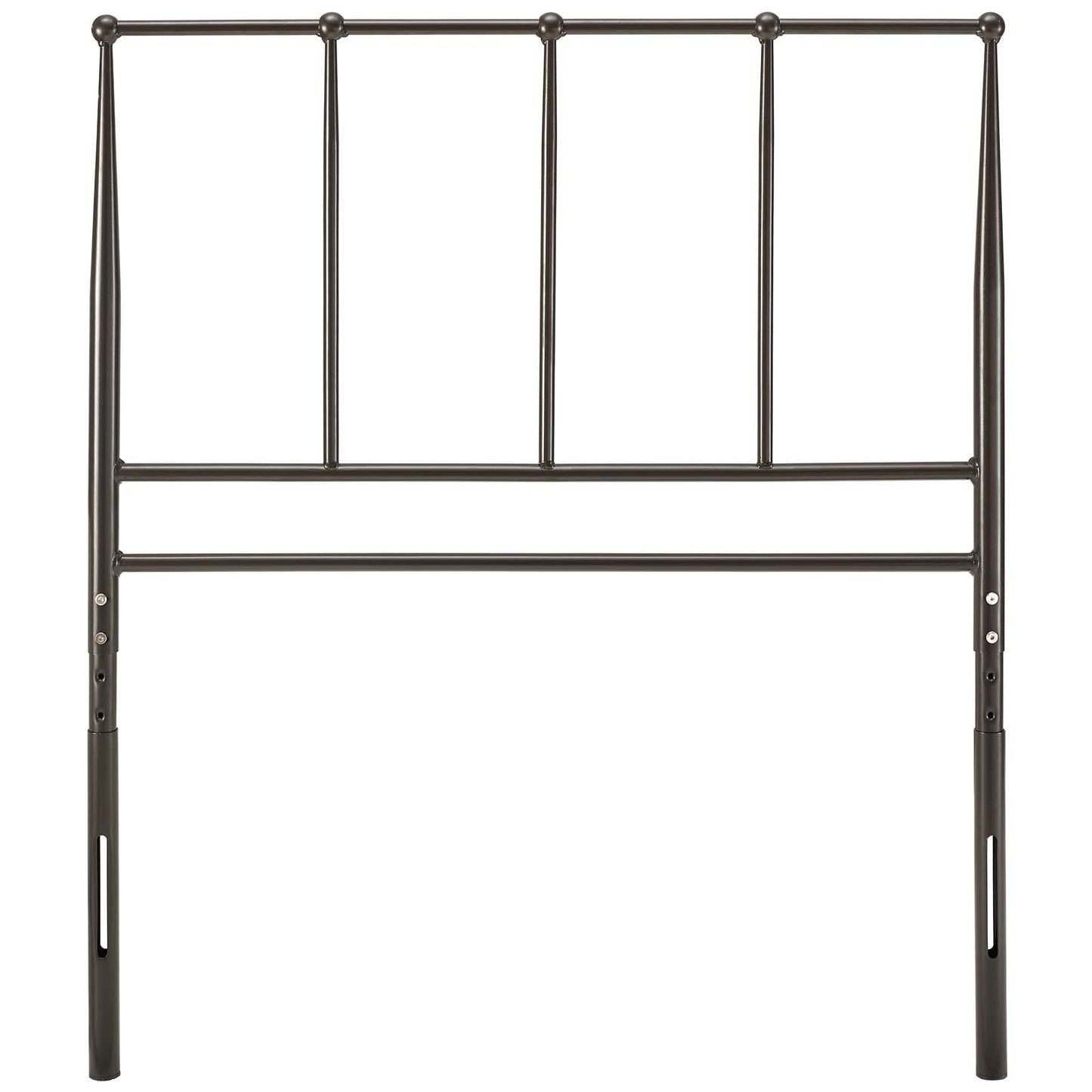Kiana Twin Metal Stainless Steel Headboard, Stainless Steel Metal, Brown, 17787