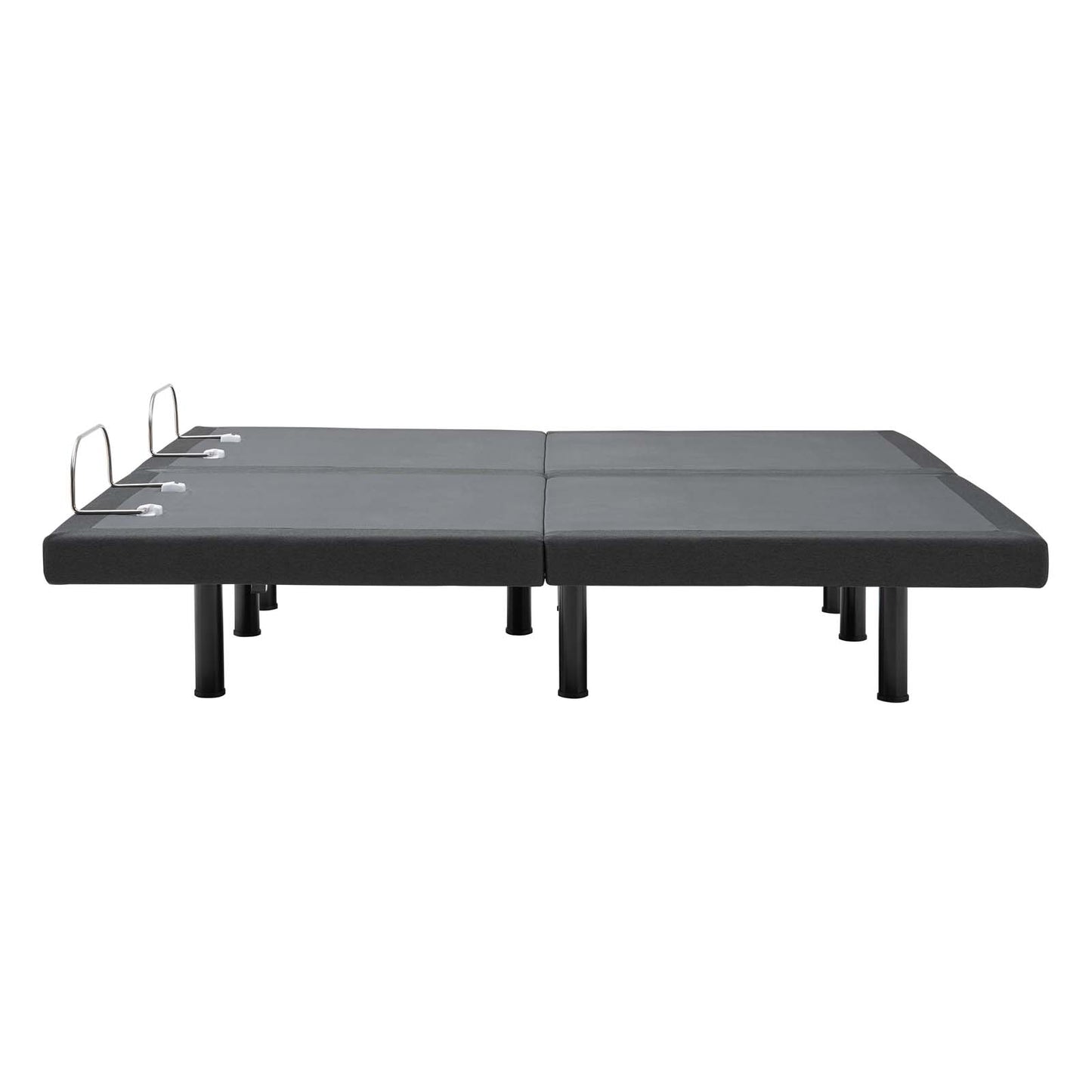 Transform Split Adjustable King Wireless Remote Bed Base, Fabric Metal Steel, Grey Gray, 18061