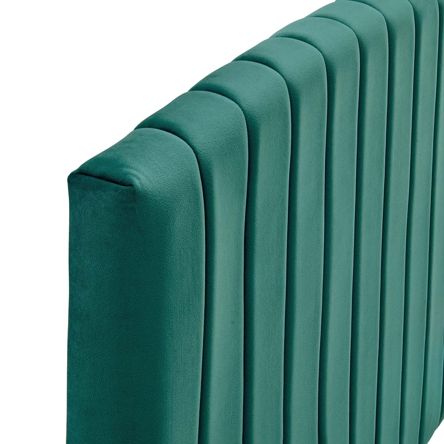 Rebecca Performance Velvet Twin Headboard, Velvet, Teal Blue, 21293