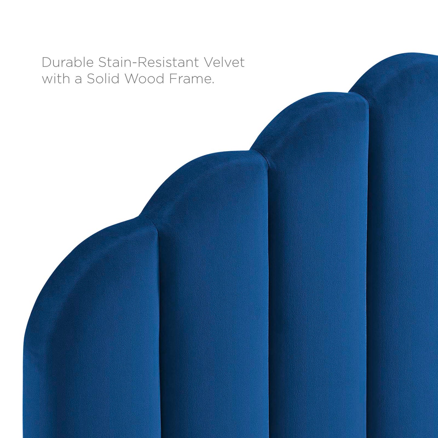 Veronique Full/Queen Performance Velvet Headboard, Velvet, Blue Navy, 21527