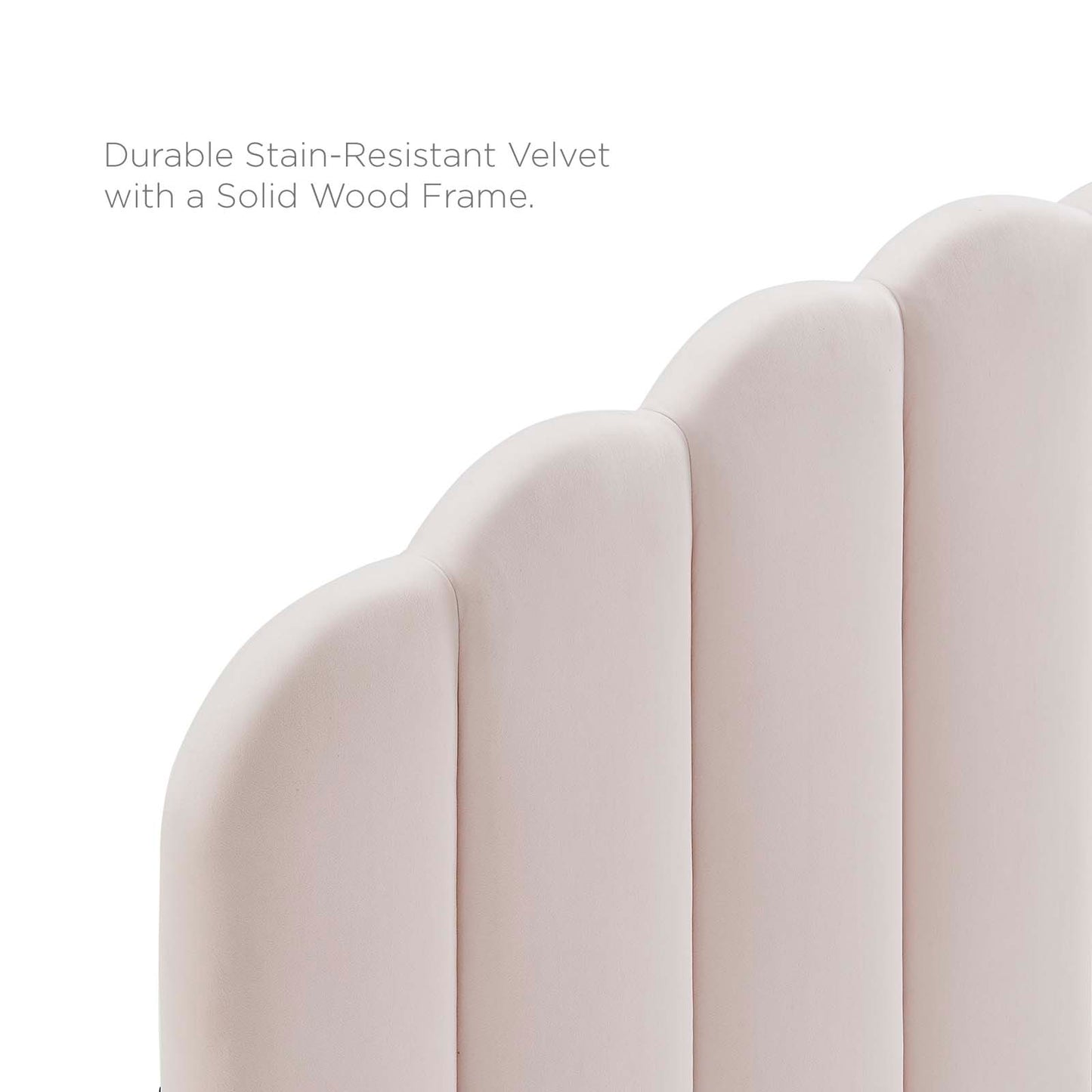 Veronique Full/Queen Performance Velvet Headboard, Velvet, Pink, 21528