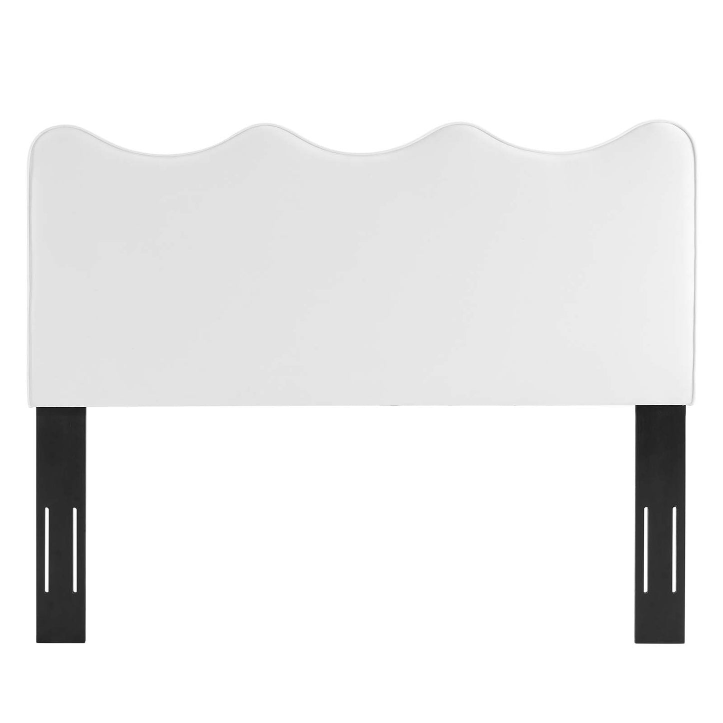 Athena Performance Velvet Full/Queen Headboard, Velvet, White, 22358