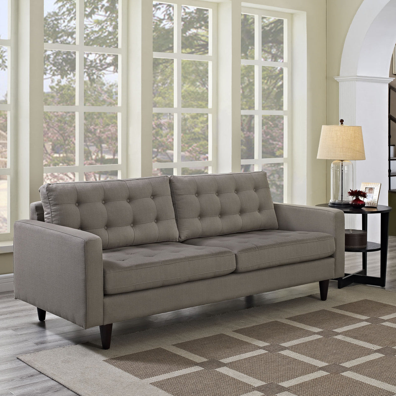 Empress Upholstered Sofa in Granite